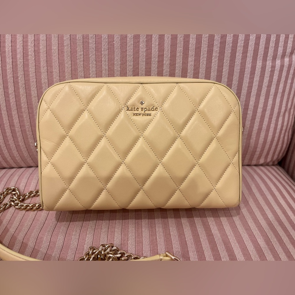NWOT Kate Spade Yellow Quilted Crossbody Bag